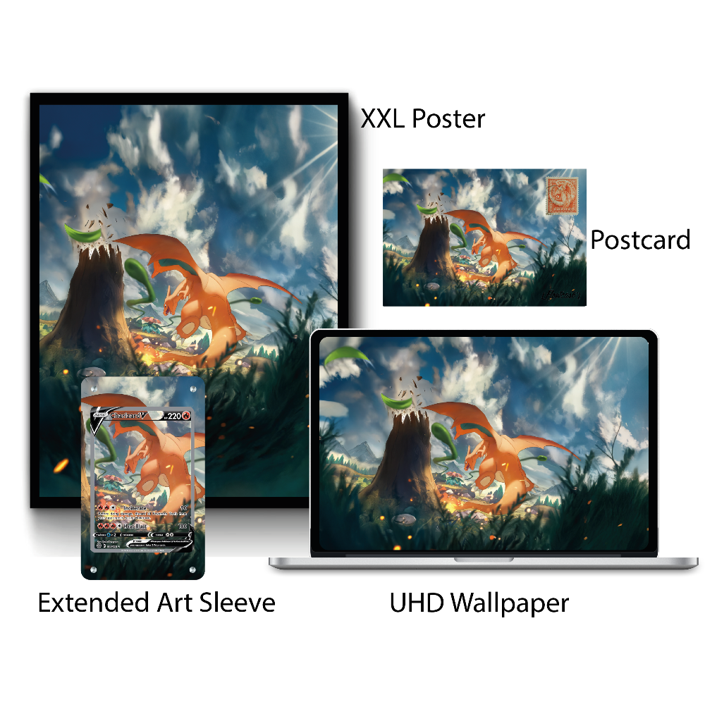Charizard V – Digital Artwork