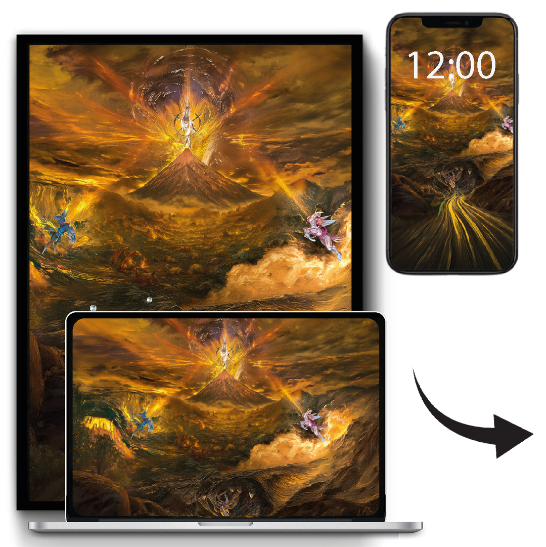 Arceus, Giratina, Palkia & Dialga – Digital Artwork