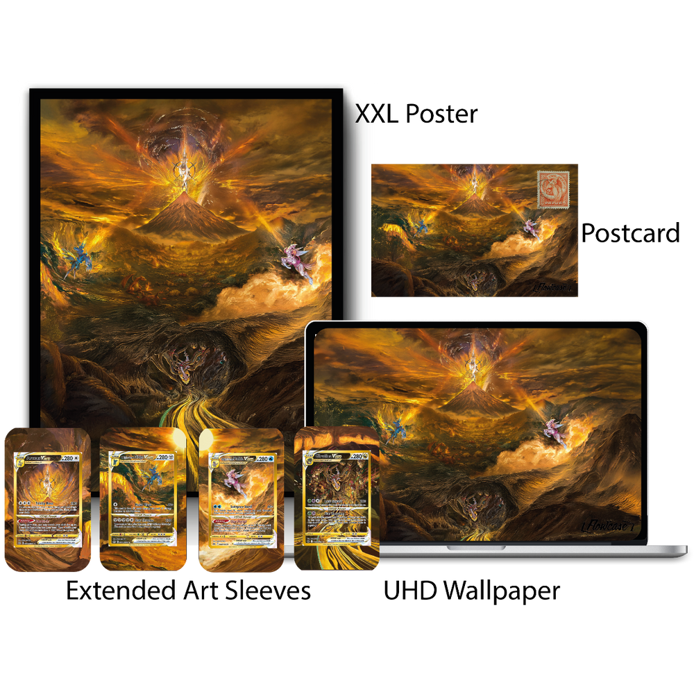 Arceus, Giratina, Palkia & Dialga – Digital Artwork