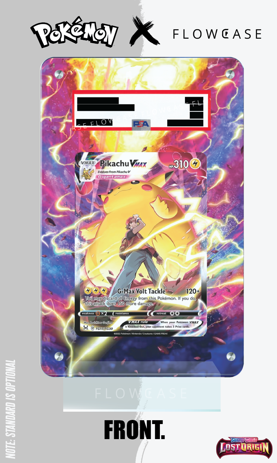 Custom Art Work Graded Card Case - Pikachu Vmax